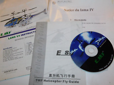 LOT MANUEL DVD manual NOTICE fly guide E-SKY ESKY hélicoptere LAMA 4 V4 TWF EK1H