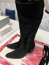 Stivali Texani Neri Da Donna