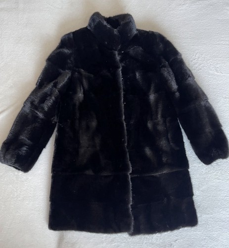 Cappotto nero vero visone