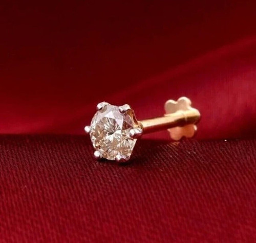 Piercing naso perno moissanite
