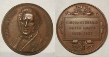 medaglia Alessandro manzoni 50° morte 1873-1923
