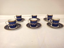 Servizio 6 tazzine Elisabeth Seltmann Weiden bavaria porcellana. Oro zecchino