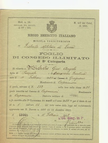 D058 foglio congedo - foglio,