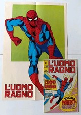 L'UOMO RAGNO corno N.1 primo numero italiano ORIGINALE 1970 CON MANIFESTO POSTER