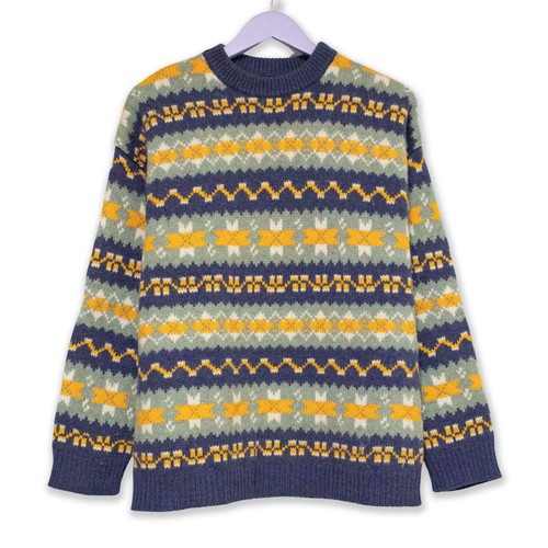 Maglione lana vintage blu - 88%,