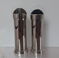 Saliera & Pepaiola - macina pepe e macina sale in acciaio cromato e plexiglass