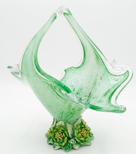 Cestino vetro murano soffiato - cestino,