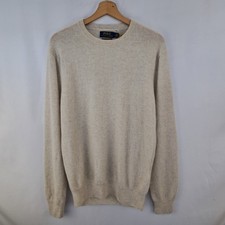 Maglione Polo Ralph Lauren in puro cashmere colore beige taglia L da uomo
