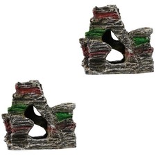  2 Conti Pesciera Paesaggio Decorazione Acquario Rocce Grandi Decorazioni