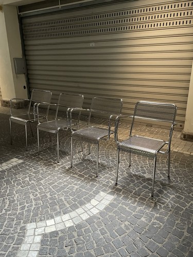 Set sedie acciaio cromato - set,