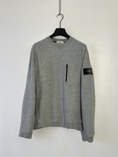 Grey Stone Island Sweater With Pocket On The Chest