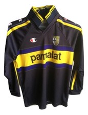 ⚽MAGLIA PARMA VINTAGE CHAMPION - SPONSOR PARMALAT - BAMBINI 9-10 ANNI - CIMELIO⚽