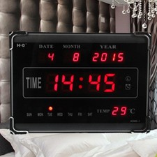 OROLOGIO DIGITALE A LED CON DATARIO TEMPERATURA ORARIO SVEGLIA A PARETE MURO