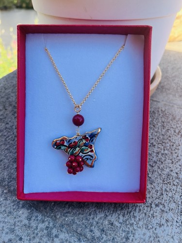 Collana sicilia ceramica - collana, in
