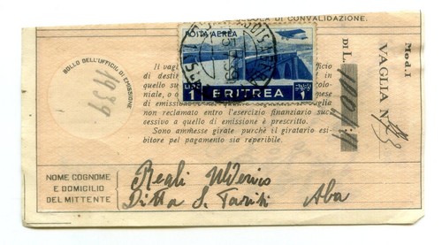 Vaglia postale colonie - postale,