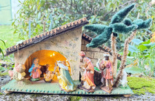 Capanna Presepe Vintage Legno Gesso