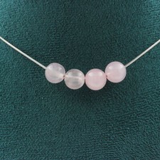 Collana perle quarzo rosa - collana,