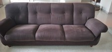 Divano 3 posti in tessuto marrone - usato in ottime condizioni
