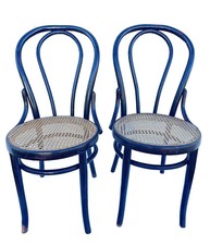 2 SEDIE LEGNO MASSELLO PAGLIA DI VIENNA INTRECCIATA THONET N 18 PRIMI NOVECENTO