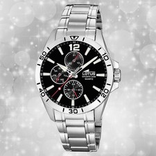 Orologio da polso acciaio inox argento orologio uomo Lotus multifunzione moda UL18812/3