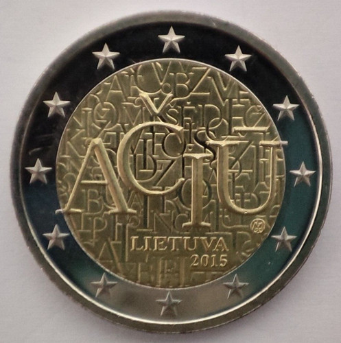 Moneta euro lituania - lituania, 2015