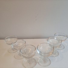 6 sei COPPETTE IN VETRO DI ALTARE  CON BUGIARDINO BICCHIERI VINTAGE