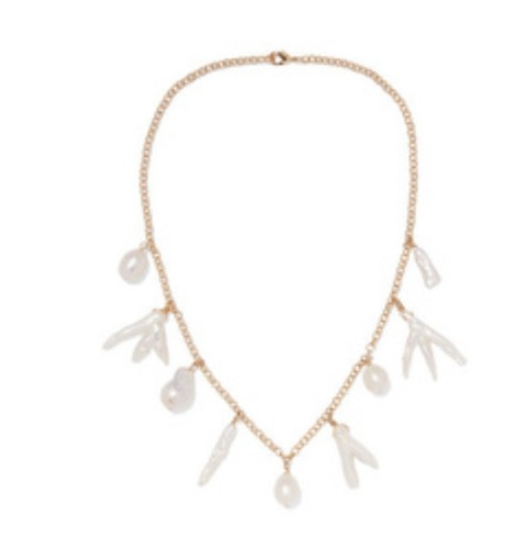 Collana perle placcate - di,