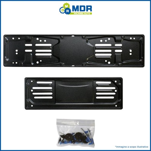 Kit portatarga metallo nero - portatarga,