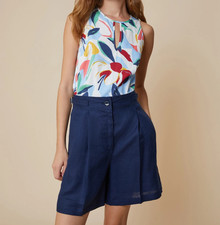Top in popeline di cotone a