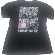 Maglietta Batman DC Comics Harley Quinn Vieni fuori e gioca nera grande