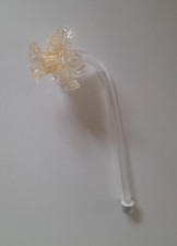 Fiore In Vetro Di Murano Cristallo Oro Per Lampadari Applique Vasi Decoro 