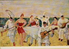 66742V  CARTOLINA  QUADRO IL CIGNO ARTE CONTEMPORANEA MILANO MARIO CORTIELLO