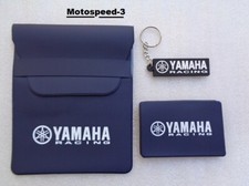 porta documenti yamaha blu scuro + porta patente  card  yamaha  + portachiavi 