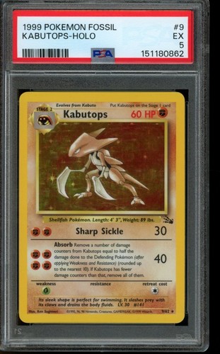Psa pokemon kabutops - ex,