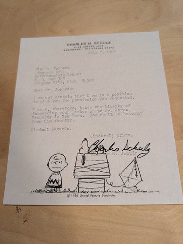 Charles schulz lettera - charles,