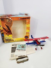 Motore a gas COX Fokker D-VII WWI .049 Tether Plane Control Dogfight non testato 