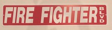 Cartello stradale plastica vigili del fuoco Blvd uomo grotta pompiere caserma dei pompieri arredamento cabina
