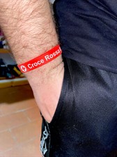Braccialetto in silicone Croce Rossa Italiana, accessori soccorritore, idea rega