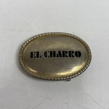 Fibbia metallo Oro EL CHARRO Forma Ovale 7cm Vintage Anni 80 PANINARO #8