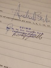 ROBERTO BUSSINELLO.originale firmato 1977 - DE TOMASO, ALFA ROMEO, CENTRO SUD