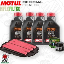 Kit tagliando Olio Motul 7100 20W50 + Filtri HONDA VFR 800 F 2003 Interceptor