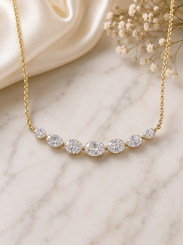 Collana sorriso diamante ovale