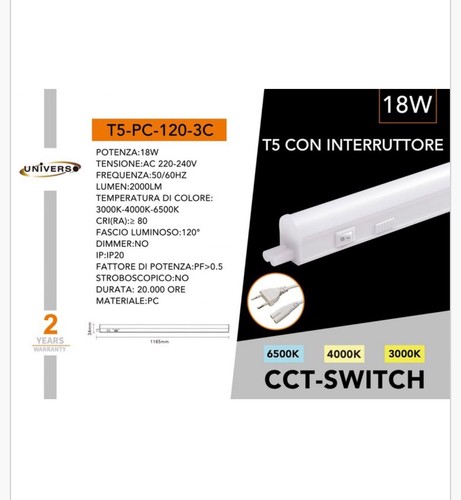 Plafoniera led 120 3c - plafoniera, t5-pc-120-3c