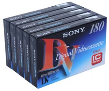Lot 5 cassette DV 180 Sony ME DV180 Digital videocassette  (Réf#K-652)