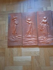 Set di 4 pannelli in rame- le