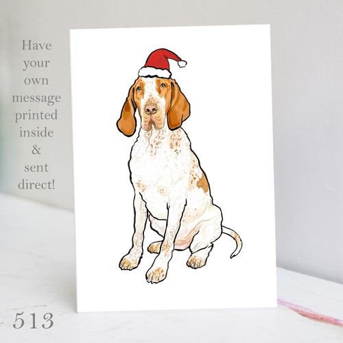 Biglietto natale bracco - di,