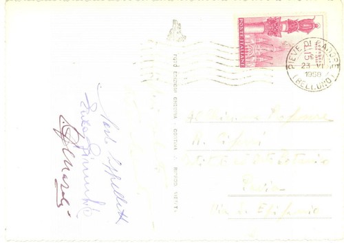 1958 pieve cadore - di,