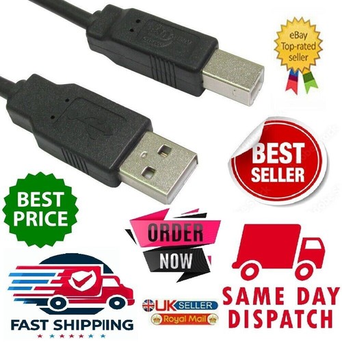 Black usb printer data - printer, cable