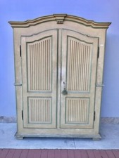 Armadio Centinato Laccato Beige e Verde - Restaurato (in corso d'opera)_car 2520