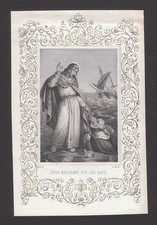 Jésus marchant sur les eaux – Dopter - Image pieuse ancienne XIXe - Canivet F129
